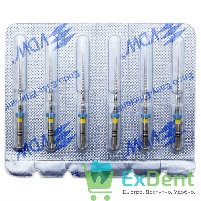 FlexMaster NiTi .06 №20, 25 мм, VDW, никель-титан (6 шт) 20843 - фото 26713