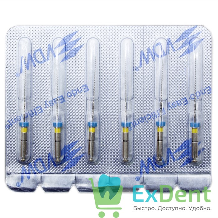 FlexMaster NiTi .02 №20, 25 мм, VDW, никель-титан (6 шт) 15715 - фото 26717