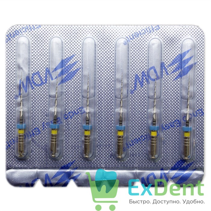 Mtwo-File NiTi №20/.06, 16/21 мм, система вращающихся файлов, блистер (6 шт) 19403 - фото 26721