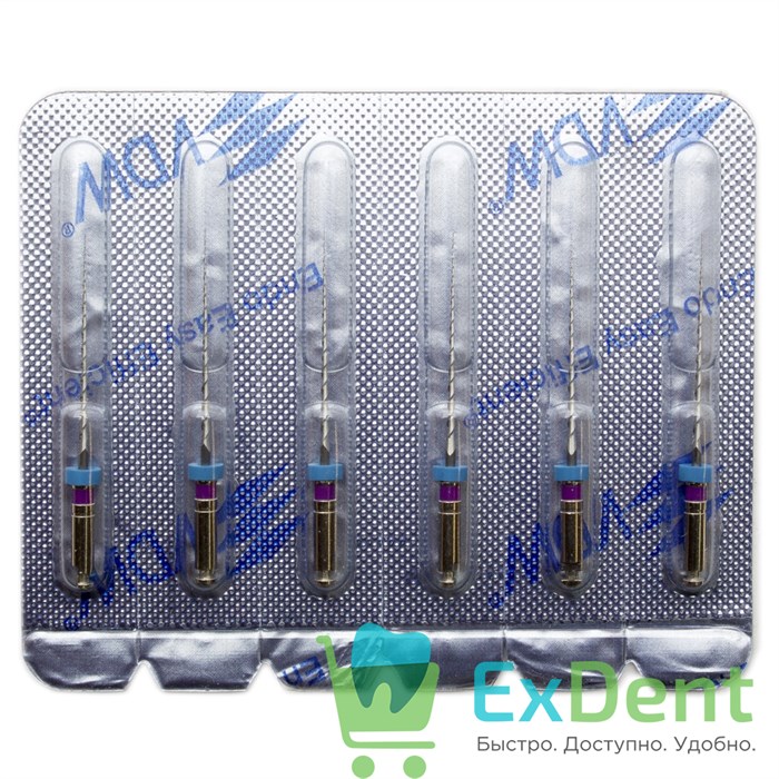 Mtwo-File NiTi №10/.04, 21/25 мм, система вращающихся файлов, блистер (6 шт) 19401 - фото 26726