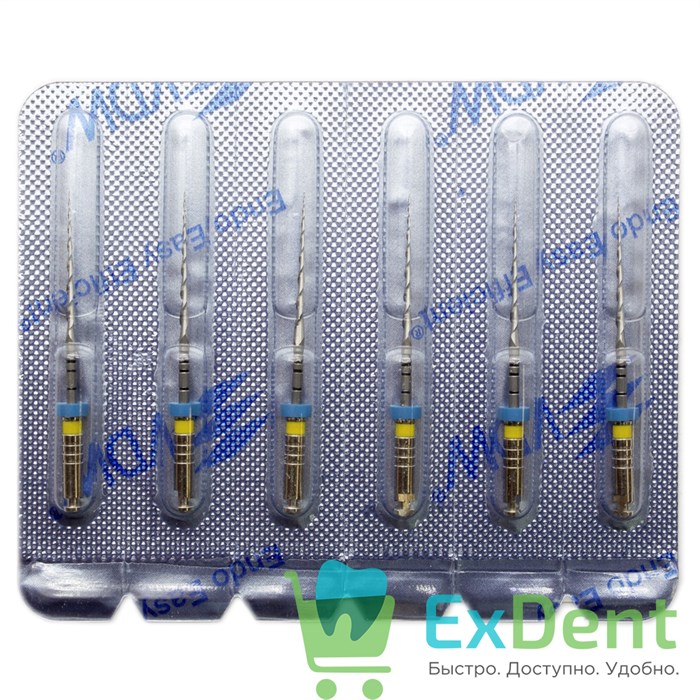 Mtwo-File NiTi №20/.06, 16/25 мм, система вращающихся файлов, блистер (6 шт) 15680 - фото 26732