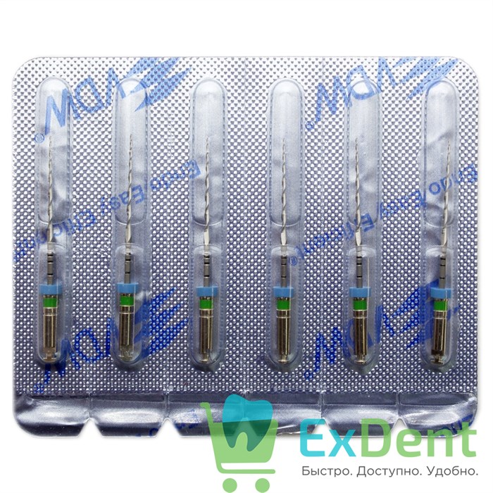 Mtwo-File NiTi №35/.04, 16/25 мм, система вращающихся файлов, блистер (6 шт) 15687 - фото 26746