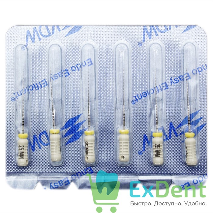 C-Pilot (Ц-Пилот) File №15, 25 мм, каналоискатели для особо изогнутых каналов VDW (6 шт) 20850 - фото 26758