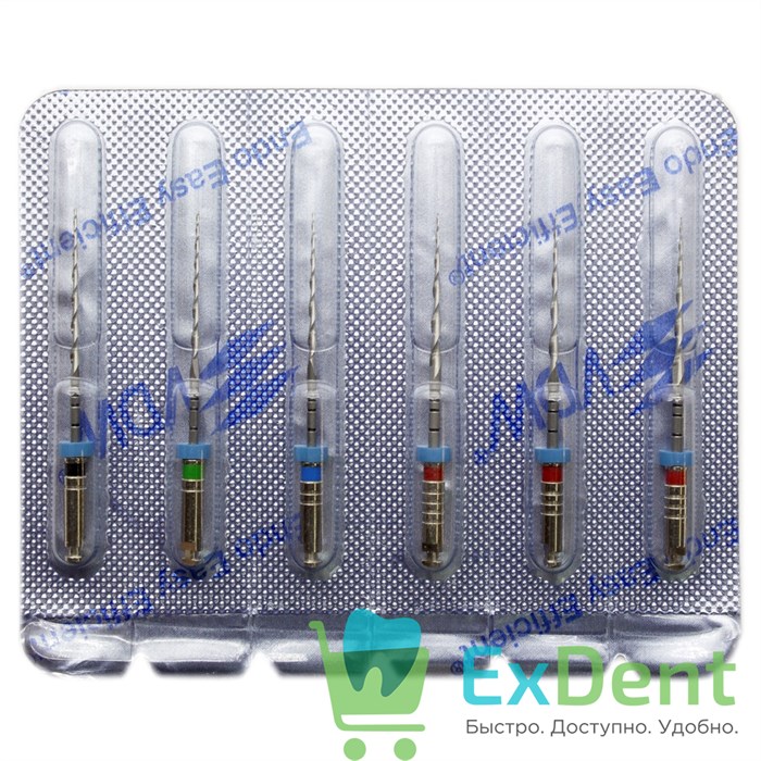 Mtwo-File NiTi №2х25/06, 30/05, 35/04, 40/04, 25/07, 16/21 мм (6 шт) 19421 - фото 26770