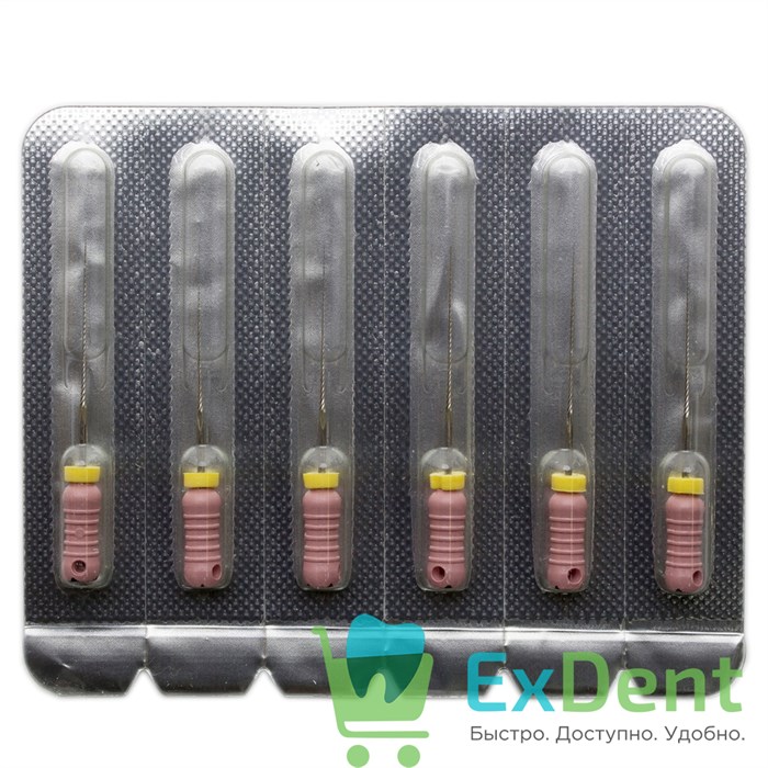 K-Files №06, 21 мм, Pro-Endo, для препарирования канала, нержавеющая сталь (6 шт) 15644 - фото 26900