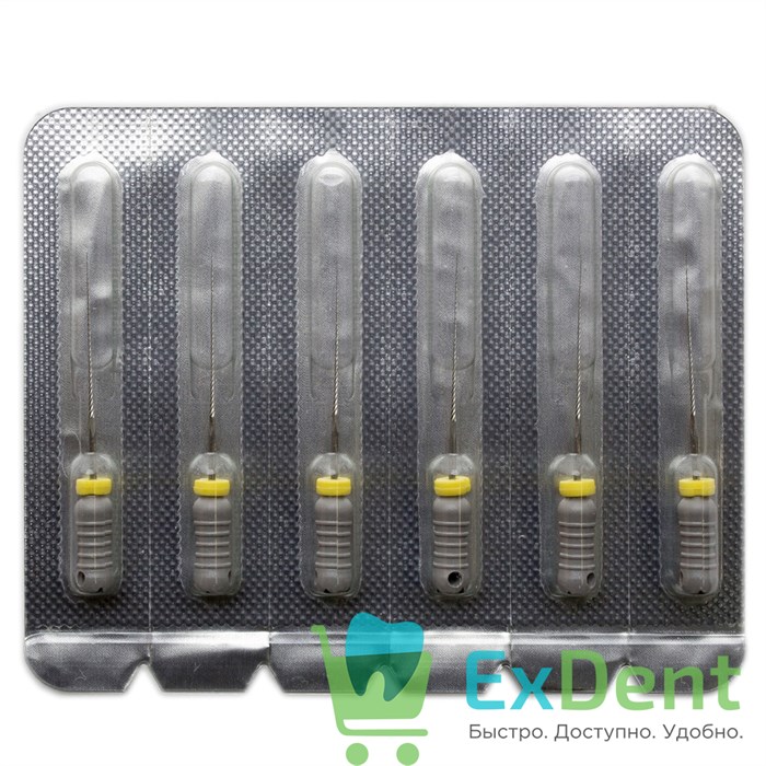 K-Files №08, 21 мм, Pro-Endo, для препарирования канала, нержавеющая сталь (6 шт) 15648 - фото 26901