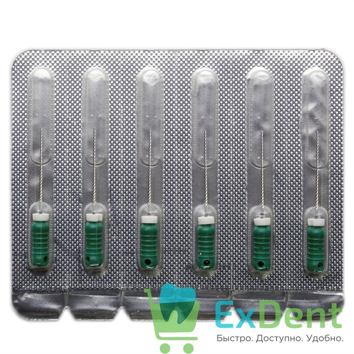 H-Files №35, 21 мм, Pro-Endo, расширитель канала, нержавеющая сталь, нестерильные (6 шт) 21160 - фото 26914