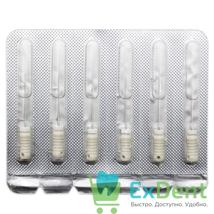 H-Files №15, 25 мм, Pro-Endo, расширитель канала, нержавеющая сталь, нестерильные (6 шт) 21145 - фото 26917