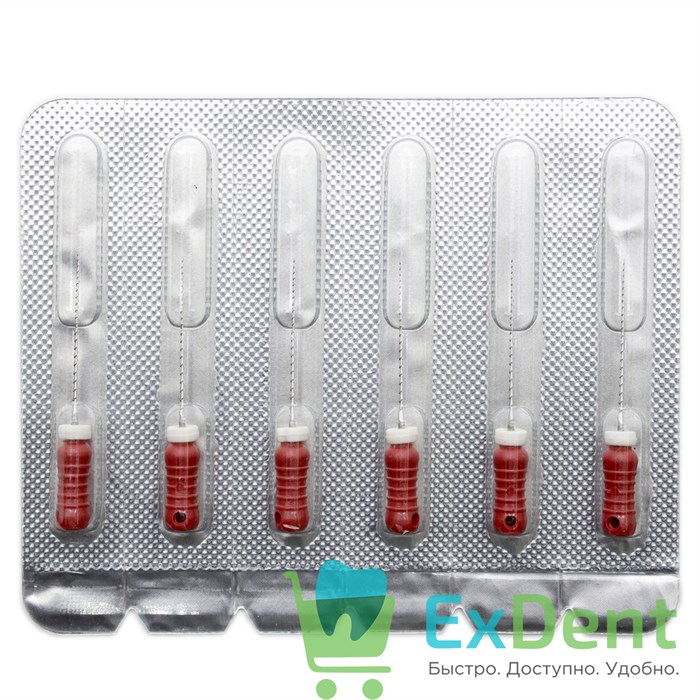 H-Files №25, 25 мм, Pro-Endo, расширитель канала, нержавеющая сталь, нестерильные (6 шт) 21153 - фото 26919