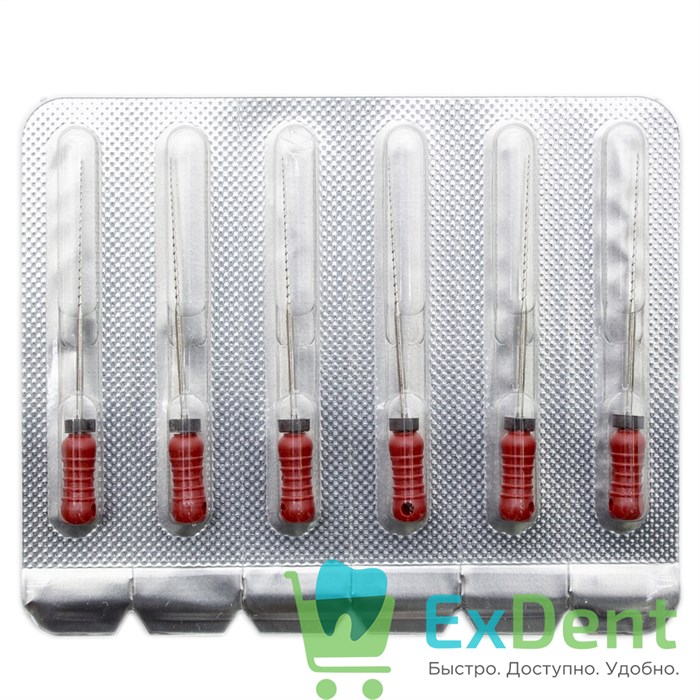 K-Files №25, 25 мм, Pro-Endo, для препарирования канала, нержавеющая сталь (6 шт) 15666 - фото 26932