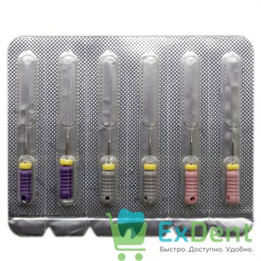 K-Files №06-010, 25 мм, Pro-Endo, для препарирования канала, нержавеющая сталь (6 шт) 15656