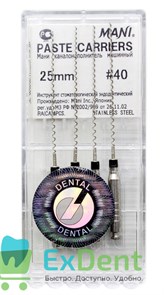 Каналонаполнитель машинный №40 25 мм Paste Carriers Mani (4 шт) аналог Лентуло №4 20648