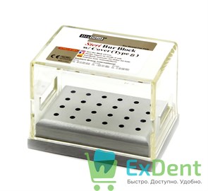 Бокс (подставка) для боров, на 24 инстр тип В (прямых/угловых), Steri Bur Block w/Cover (Type B) 19892