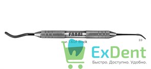 Гладилка двухсторонняя, серповидная 1302F Black, Fabri 14929