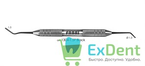 Штопфер-гладилка средняя 1304-1,5F Black, Fabri 14930