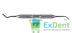 Штопфер-гладилка средняя 1304-2,0F Black, Fabri 14931
