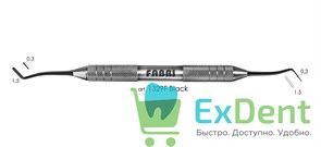Гладилка малая двухсторонняя 1329F Black, Fabri 14933