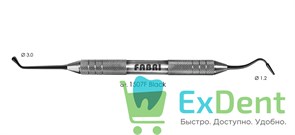 Штопфер двухсторонний 1507F Black, Fabri 14939