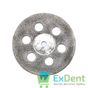 Диск (круг) алмазный, сплошной 6-отверстий, зуботехнические (диаметр 22 мм) Агри 16601
