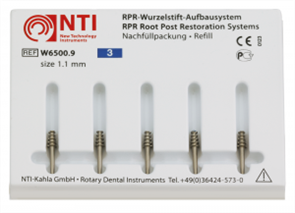 Штифты титановые №3, размер 1,1 мм,для восстановления культи NTI (5 шт) 20234