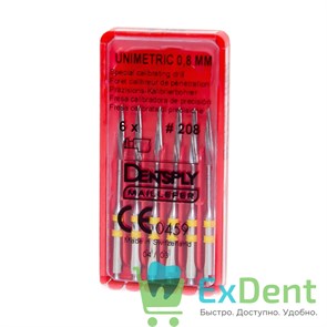 Дриль калибровочный Unimetric №208 желтый Dentsply (6шт) 16783