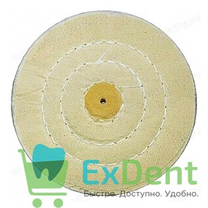 Круг муслиновый белый №5 50 слоев, прошивка 3 ряда (127 мм) 19030