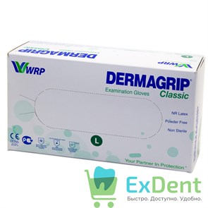 Перчатки Dermagrip High Risk L, латексные, неопудренные, нестерильные, смотровые (50 шт) 13222
