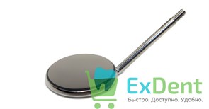 Зеркало стоматологическое №5, 24 мм, Asa Dental с родиевым покрытием, без ручки, не увеличивающее 15089