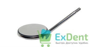 Зеркало стоматологическое №4, 22 мм, Asa Dental с родиевым покрытием, без ручки, не увеличивающее 19915