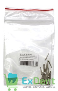 Штифты титановые конические Unimetric 208 L, желтый конусность 0.8, (25 шт) 15583