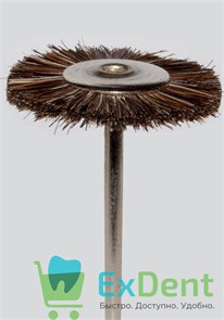 Щетка дисковая натуральная щетина, средняя, коричневая (25 мм) 19316