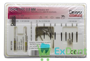 Штифты титановые Unimetric Set 208 S (спец. свёрла 2шт,штифты 20шт,ключ 1шт.) 16420