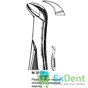 {{productViewItem.photos[photoViewList.activeNavIndex].Alt || productViewItem.photos[photoViewList.activeNavIndex].Description || 'Щипцы, Legrin, №351/87 для удаления моляров верхней челюсти правой стороны'}}