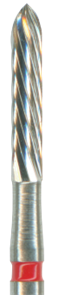 H283-014-FG Твердосплавный финир NTI, форма торпеда, красное кольцо, стандарт 13780