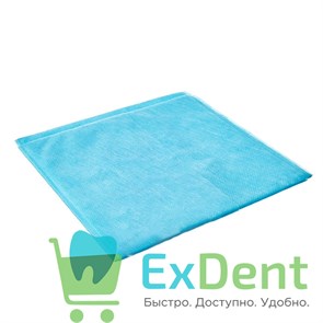 Простыня 70 см х 140 см, одноразовая, стерильная, голубая 13246