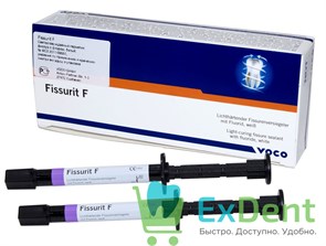 Fissurit F (Фиссурит Ф Белый) - светоотверждаемый герметик с фтором (2 х 2 г) 19592