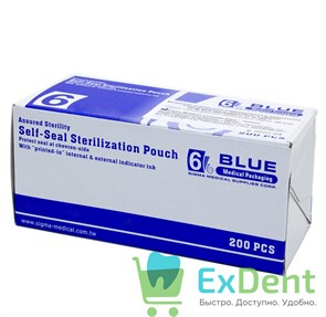 Пакеты для стерилизации Sigma, 90 х 162 мм, самозапечатывающиеся (200 шт) 12524