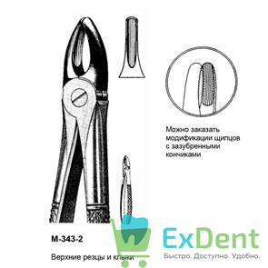Щипцы, Legrin, №343/2 для удаления резцов и клыков верхней челюсти 16107