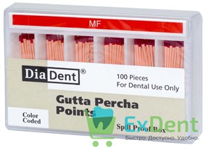 Гуттаперчевые штифты M-Fine DiaDent для пломбирования корневых каналов (100 шт) 14385