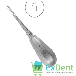 Элеватор №5B Bein для удаления корней зубов, прямой (4 мм) (000-347) 17510