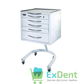 Стол стоматолога подкатной С5 с 5 ящиками ,сталь с полимерным покрытием (Струм) 15296