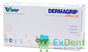 Перчатки Dermagrip XL, нитриловые, неопудренные, нестерильные, смотровые (180 шт) 12573