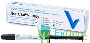 ДентЛайт-флоу, паста, цвет синий - светоотверждаемый композитный материал  (1 х 2 г) 19256
