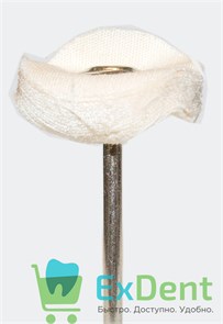 Фильц зуботехнический бязевый, кремовый, мягкий, на дискодержателе (d22 мм) для акрила, пластмасс 13684