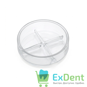 Чашка Петри, 90/20мм, 4 секции 19359