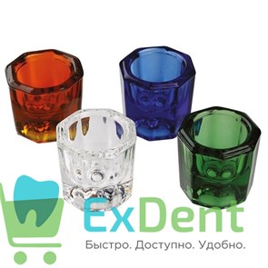 Стаканчик для раствора цветной, стекло (V 1-5 мл) 17916