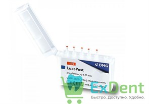 Штифты стекловолоконные LuxaPost Refill (1.75 мм) рентгеноконстрастные, силанизированные, кра (5 шт) 19050