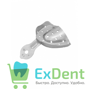{{photo.Alt || photo.Description || 'Ложка для слепков с перфорированием В-3 (L) верх (метал) Россия'}}