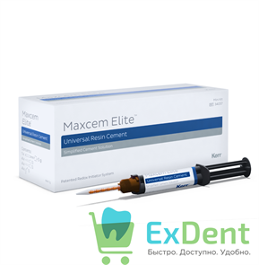 Maxcem (Максцем) Elite прозрачный - цемент двойного отверждения для фиксации (1 х 5 г) 23306