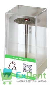 Диск алмазный двухсторонний, для керамики, драг. метал, спеченный гибкий, на дискодержателе (d22 мм) 18134